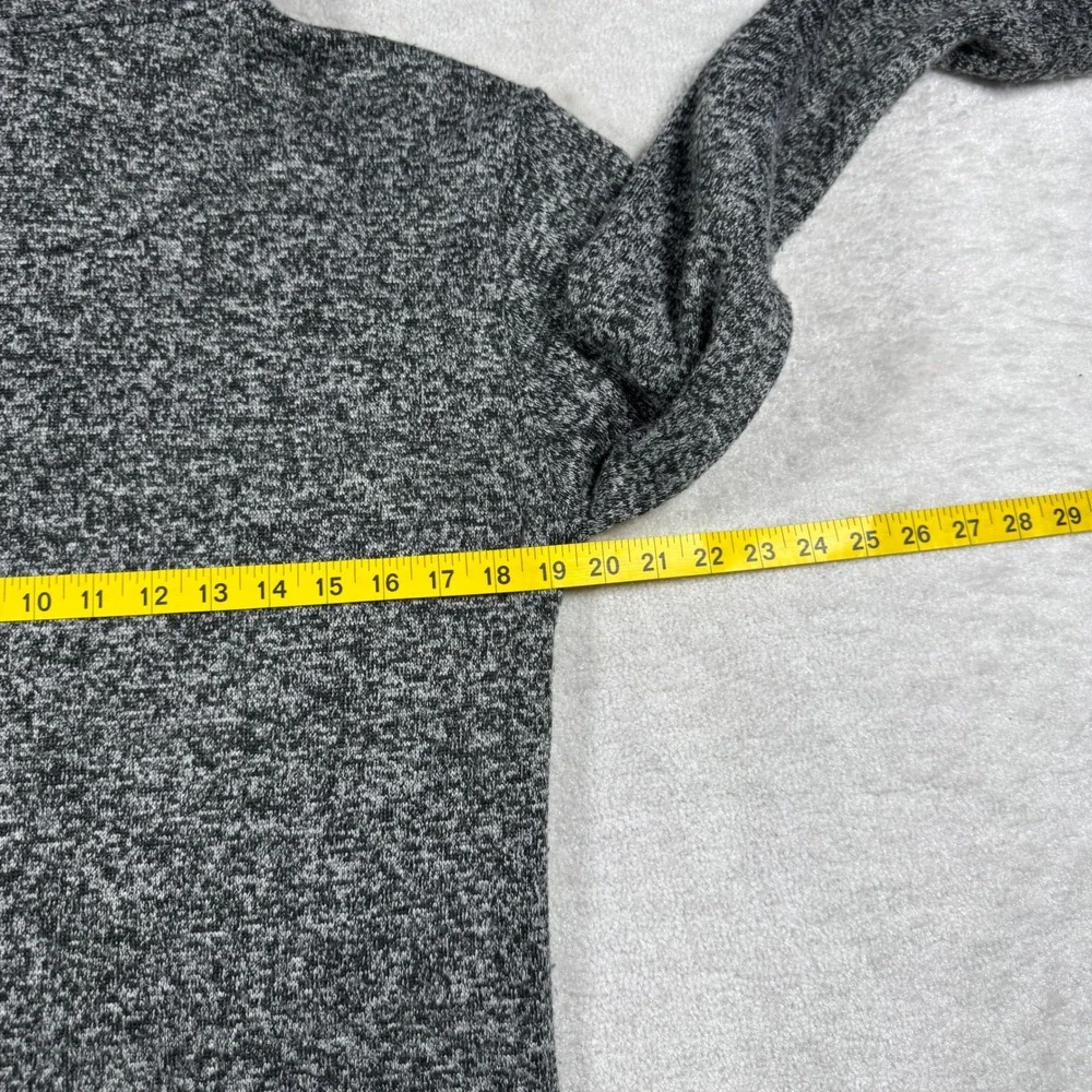 Mountain Ridge Pullover Mens Small Gray Marled Quarter Zip Mock Neck Sweater